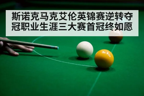 斯诺克马克艾伦英锦赛逆转夺冠职业生涯三大赛首冠终如愿